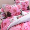3D Pink Rose Bedding Set