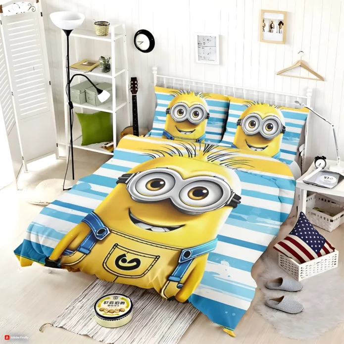 Minion Bedding Set Queen King Size (1)