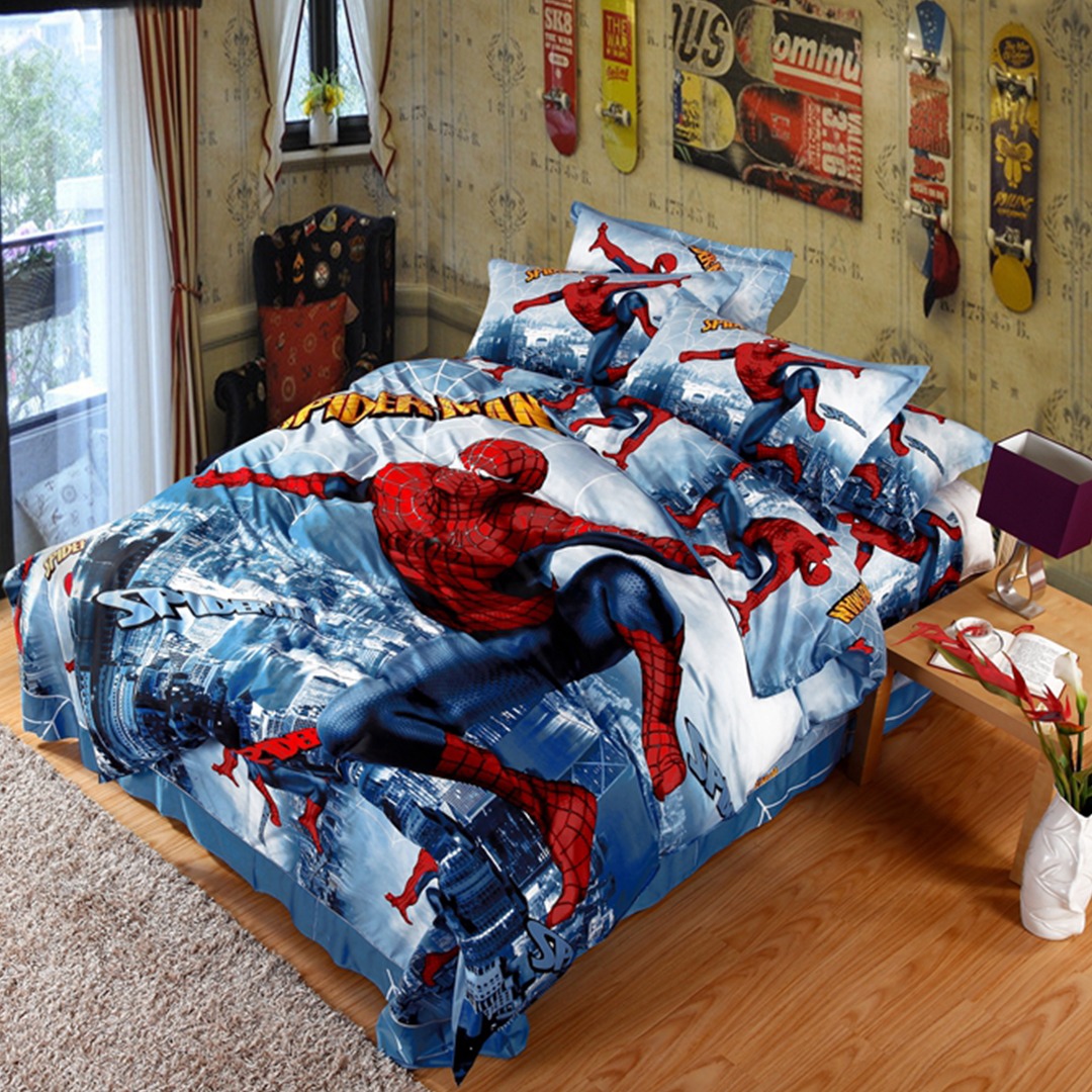 Spiderman Diagonal Web Cotton Fabric