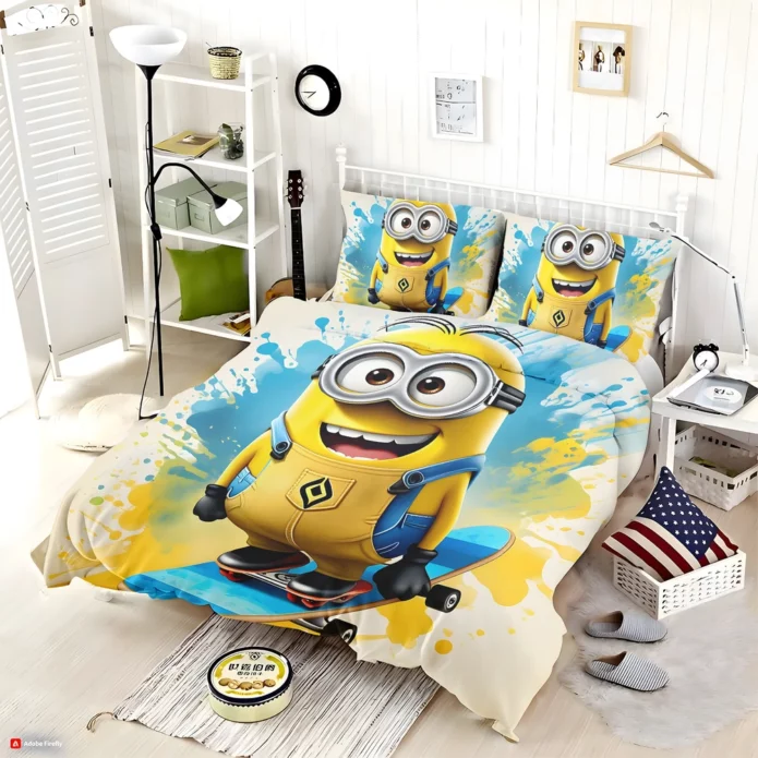 Minion Bed Set Queen King Twin Size