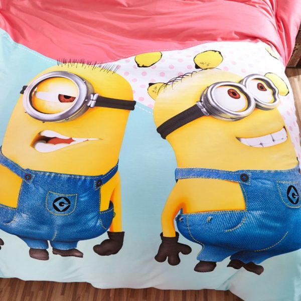 Minion bed set Queen King Twin size 4 2