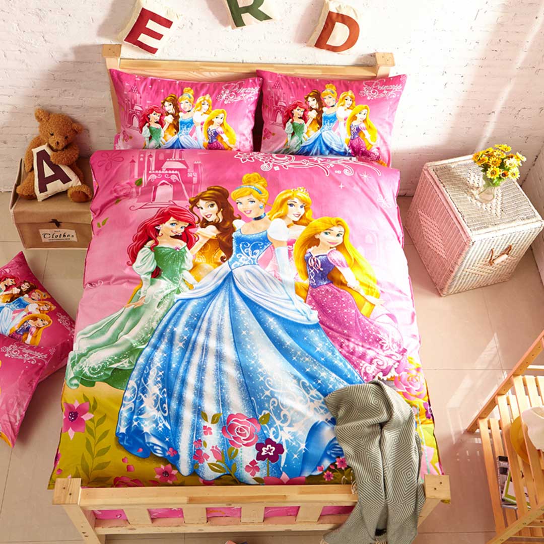 Girls Disney Princess Bedding Set, Twin Size Princess Bedroom Set