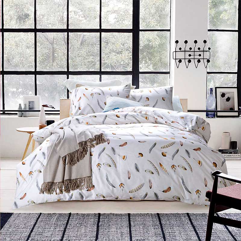 Comforter With Feather Design Tunkie