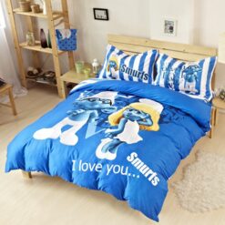Smurfs Bedding Set Twin Queen King Size
