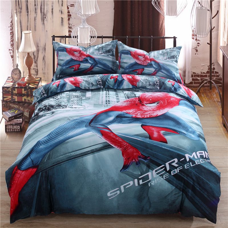 twin spiderman bed set