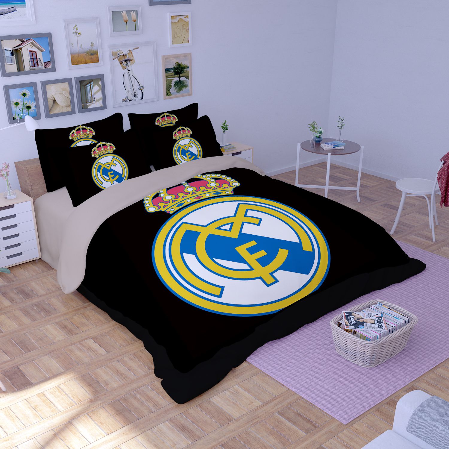 Real Madrid Logo Printed Bedding Set Ebeddingsets