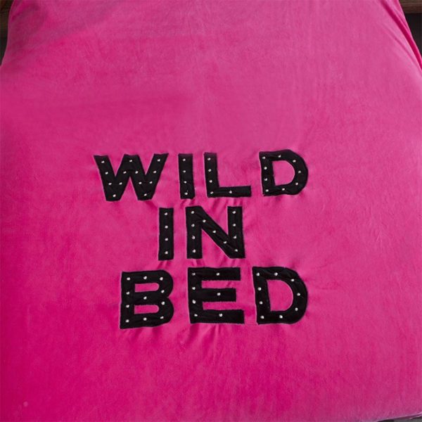 Victorias Secret Flannel Warm Embroidery Bedding FKAL PINK 7