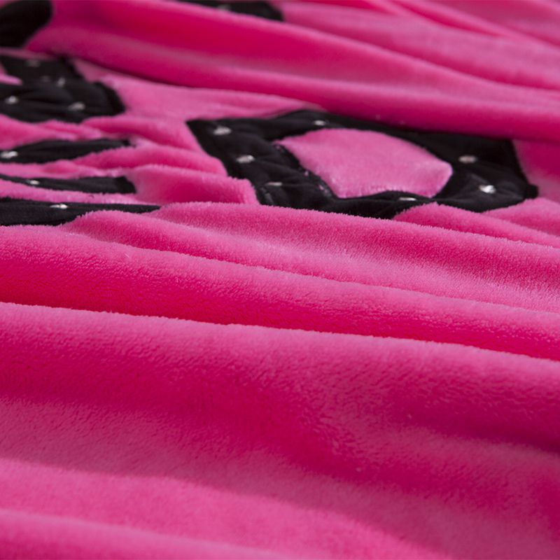 Victoria's Secret Flannel Warm Embroidery Bedding FKAL-PINK | EBeddingSets