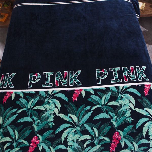Victorias Secret Flannel Warm Printing Bedding Set MM 6