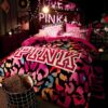 Victorias Secret Velvet Warm Pink Printing Bedding Set BB 2