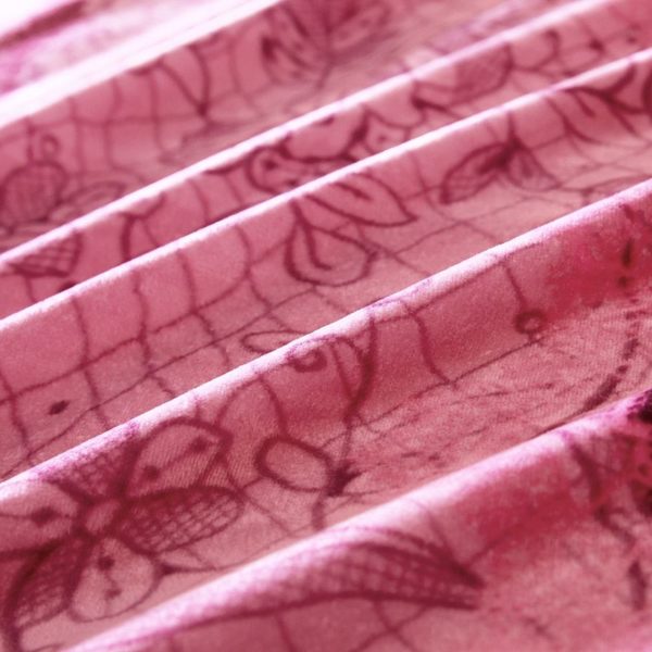 Victorias Secret Velvet Warm Pink Printing Bedding Set TY 5
