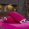 Victorias Secret Velvet Warm Tower Style Embroidery Bedding Set ASSH SMH 3