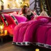 Victorias Secret Velvet Warm Tower Style Embroidery Bedding Set ASSH SMH 9