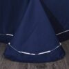 Attractive Royal Blue White Stripe Embroidery Bedding Set 14