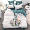 Delightful Flower Themed Embroidery Bedding Set (1)