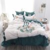 Delightful Flower Themed Embroidery Bedding Set 14