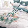 Delightful Flower Themed Embroidery Bedding Set 2