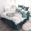 Delightful Flower Themed Embroidery Bedding Set 3