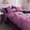 Elegant Pink Egyptian Cotton Embroidery Bedding Set 2