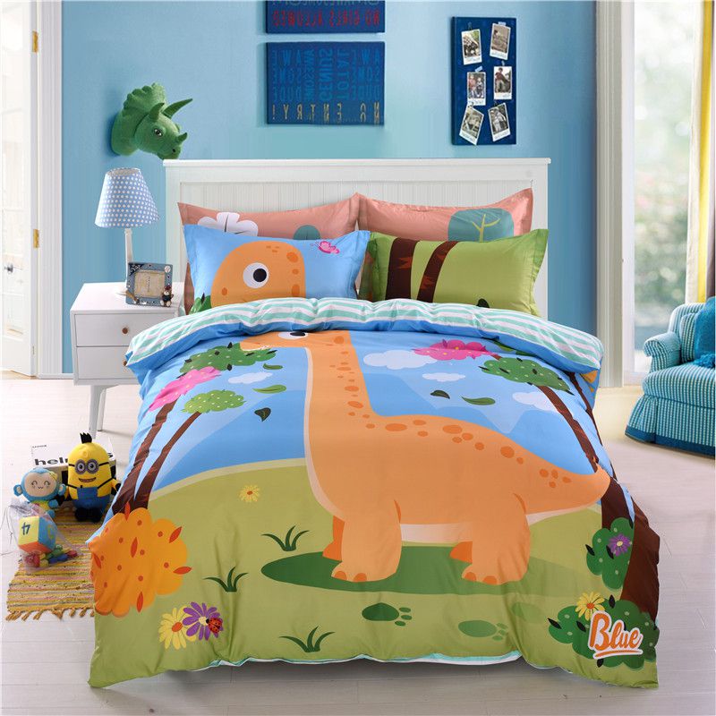 Kids Dinosaur Print Bedding Set Twin, Dinosaur Twin Bedding Canada