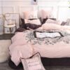 Lovely Rose Color Egyptian Cotton Embroidery Bedding Set 2