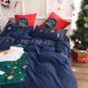 Stylish Marry Christmas Themed Embroidery Bedding Set 3