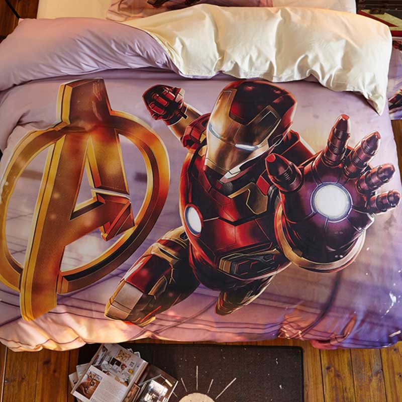 Avengers Iron Man Super Hero Bedding For Kids Bedroom ...