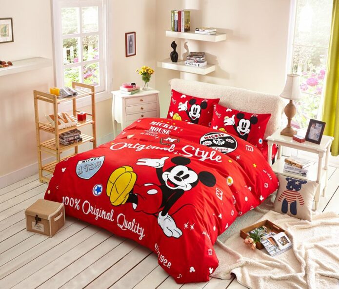 Boys Mickey Mouse Comforter Set Twin Queen Size