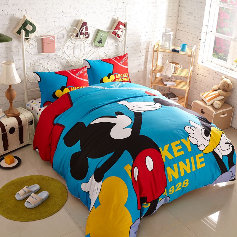 Buy Mickey And Minnie Mouse Twin Queen Adults Cartoon Bedding Set