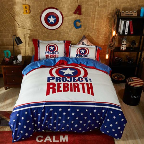 Captain America Project Rebirth Teen Bedroom Bedding Set