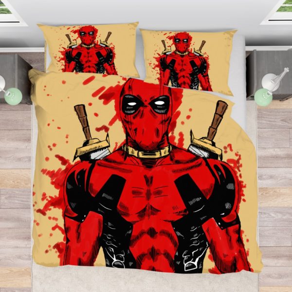 Deadpool Marvel Comics Art Bedding Set