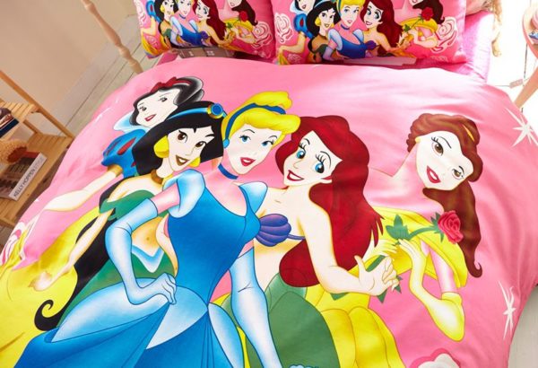Decorative princess hotpink color bedding set 2