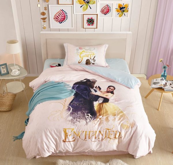 Disney Beauty and the Beast Movie Themed Bedding Set 1