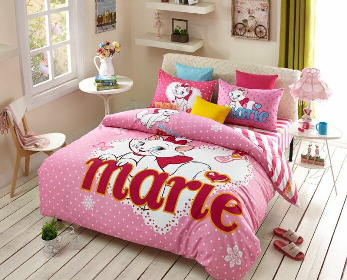 Disney Marie Cat Bedding Set for Pink Teen Girls Bedroom