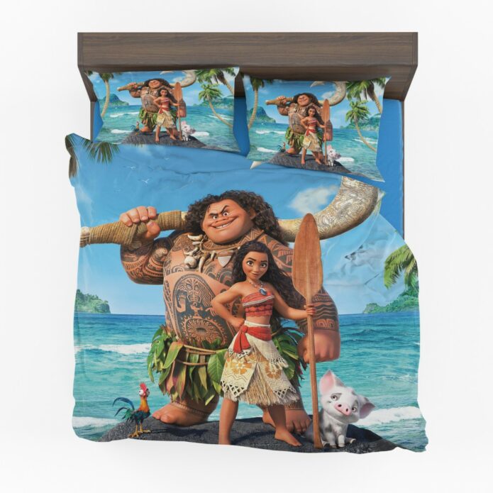 Disney Moana Princess and Maui Movie Theme Comforter Set