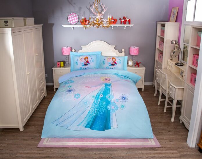 Disney Princess Elsa Sky Blue Bedding Set (1)