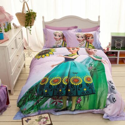 Disney Elsa and Anna Birthday Gift for Girls Bedding Set