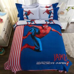 Fashionable Blue Color Spider Man Bedding Set