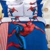 Fashionable Blue Color Spider Man Bedding Set 4