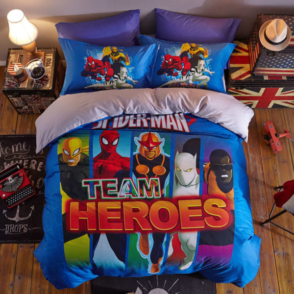 Kids Ideal Spider Man Team Bedding Set (1)