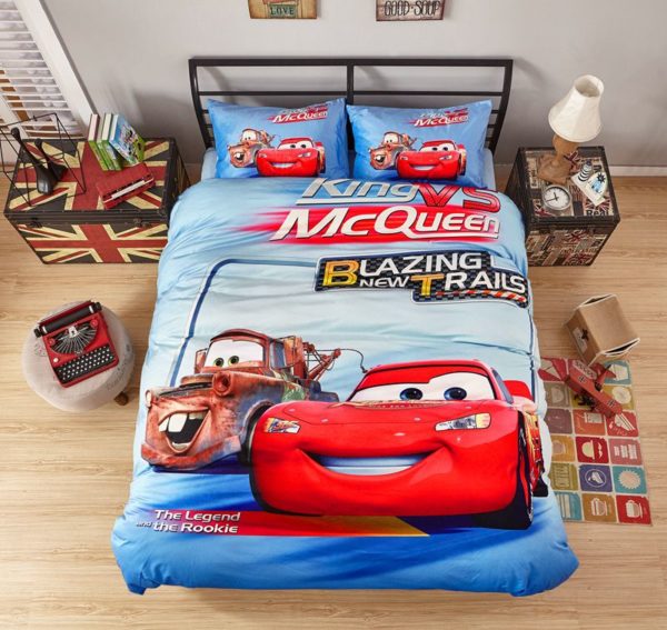 King Vs McQueen Game Disney Cars Kids Bedding 1
