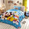 Light Sky Blue Color Mickey and Friends Bedding Set 1