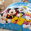 Light Sky Blue Color Mickey and Friends Bedding Set 4