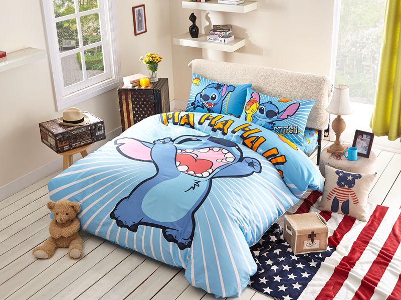 Lilo Stitch Bedding Set Twin Queen, Queen Size Complete Bed Set