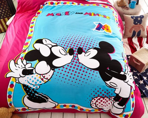 Lovely Mickey Minnie Mouse Kids Bedding Set 2