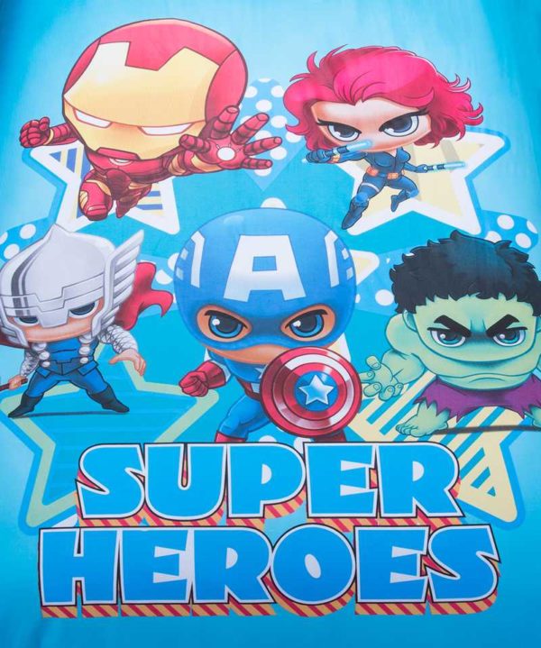Marvel Super Heroes Kids Comics Blue Color Bedding Set 3
