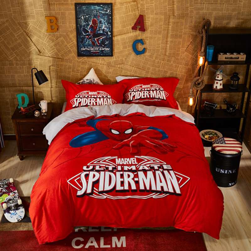 Feelyou gamepad bedding set for boys youth teens twin size modern gamer comforter cover,video game duvet cover kids girls, novelty gradient action buttons decor printed bedspread cover. marvel ultimate spider man red color teen boys bedding set