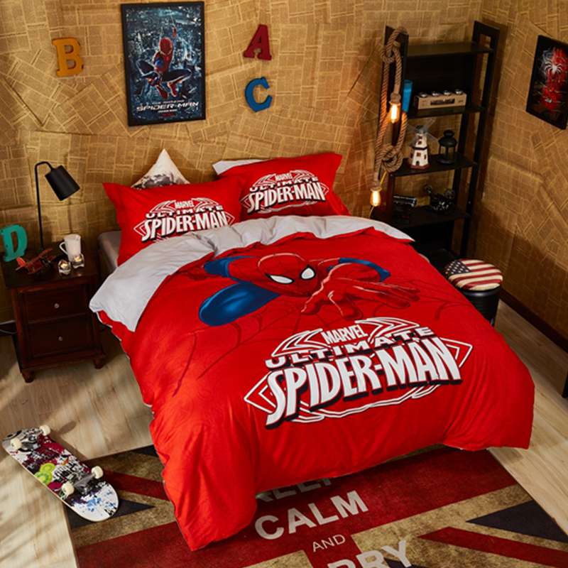 Marvel Ultimate Spider Man Red Color Teen Boys Bedding Set