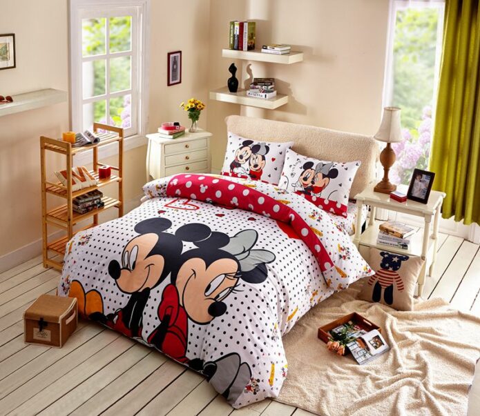 Mickey Minnie Mouse Polka Dot Bedding Set 1