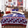 Mickey Mouse Silhouette Checkered Pattern Bedding Set 10
